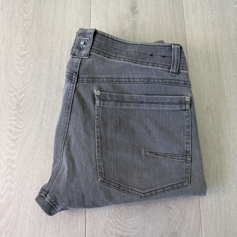 Kuhl Disruptr Jeans Mens 33x33 Gray Straight Leg Denim Outdoors Gorpcore